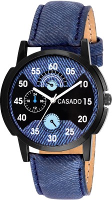 Casado 171 Multi-Colour Series Round Casual Analog Denim Blue Leather Strap & Black and Blue Dial Wrist Watch for Men's AND Boy's Watch  - For Men   Watches  (Casado)