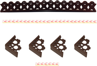 

Safe-O-Kid Unique, Human Chain Design 4 Edge Guards (1.5*18.8 cm) with 4 Corner Caps(Brown)