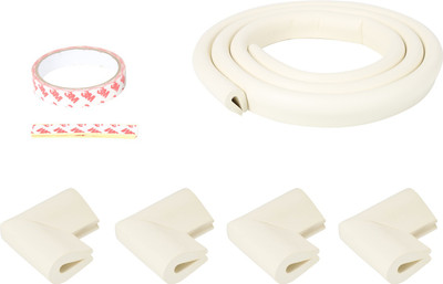 

Safe-O-Kid Unique, High Density, 2 mtr long U - Shaped 1 Edge Guard with 4 corner cushions(Cream)
