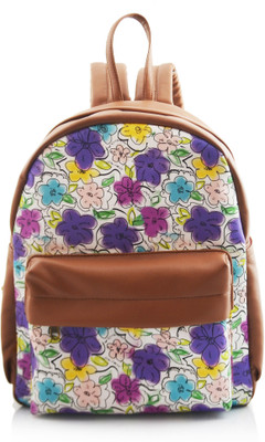 

Shaun Design Multi Floral 5 L Backpack(Tan), Brown