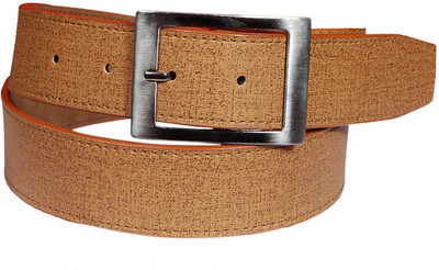 

Visach Men Formal Khaki Artificial Leather Belt, Tan