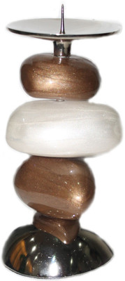 

Sarvsiddhi Decorative Pillar Candle Holder Small - Brown Aluminium 1 - Cup Tealight Holder(Brown, Beige, Pack of 1)
