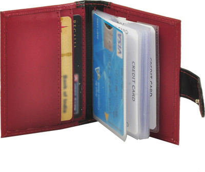 

PELLET 20 Card Holder(Set of 1, Maroon)