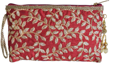

Mahadev Exports Party Maroon Clutch