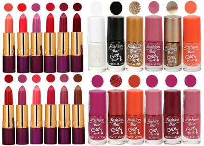 

Rythmx 12 Lipstick With 12 Nail Polish Special Gift Pack Combo (24 Pcs Set)(Set of 24)