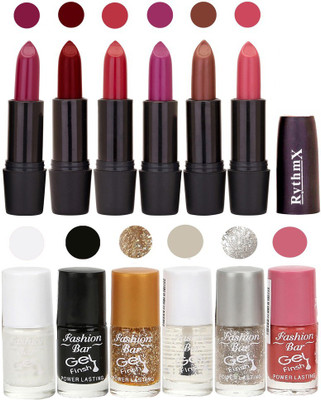 

Rythmx Matte Lipstick and Gel Nail Polish Combo Pack of 12(Set of 12)