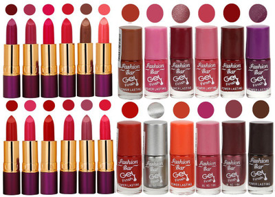 

Rythmx 12 Lipstick With 12 Nail Polish Special Gift Pack Combo (24 Pcs Set)(Set of 24)