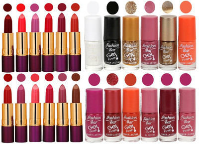 

Rythmx 12 Lipstick With 12 Nail Polish Special Gift Pack Combo (24 Pcs Set)(Set of 24)