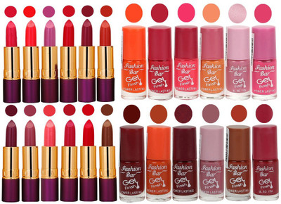 

Rythmx 12 Lipstick With 12 Nail Polish Special Gift Pack Combo (24 Pcs Set)(Set of 24)