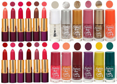 

Rythmx 12 Lipstick With 12 Nail Polish Special Gift Pack Combo (24 Pcs Set)(Set of 24)