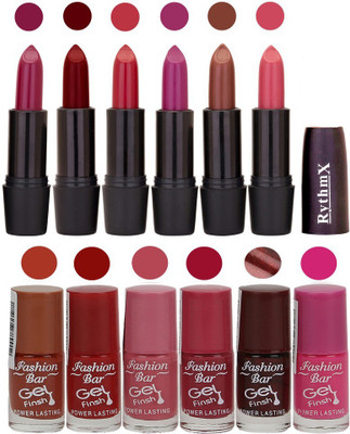 

Rythmx Matte Lipstick and Gel Nail Polish Combo Pack of 12(Set of 12)