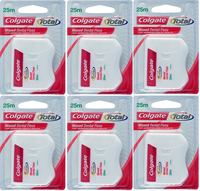 

Colgate Dental Floss 25m pack of 6(25 mm, Pack of 6)