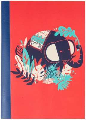 

Chumbak A5 Notebook(Tropical Elephant and Toucan, Orange)