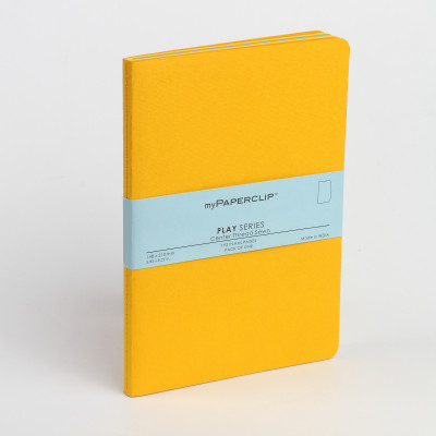 Mypaperclip A5 Notebook(192 Plain Pages Play Series, Yellow)