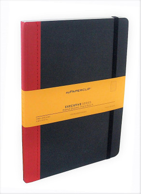 Mypaperclip A5 Notebook(192 Ruled Pages Executive Series, Red)