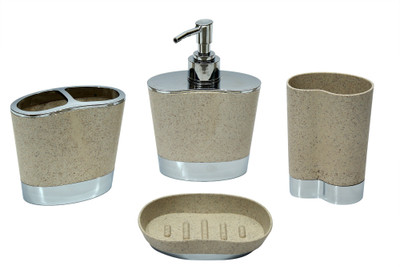 

Home Creations 4 pcs stylish Plastic Bathroom Set(Pack of 4)