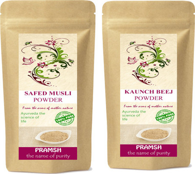 

Pramsh Premium Quality Safed Musli & Kaunch Beej Powder Combo 300gm Each(600 g)
