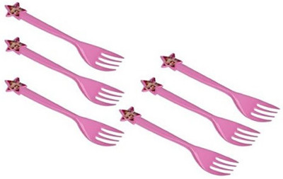 Funcart Barbie Fork ( 6 pcs/pack) Disposable Plastic Table Fork, Baby Fork, Salad Fork, Fruit Fork Set(Pack of 6) available at flipkart for Rs.175