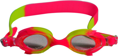 

swimcart PINK YELLOW FOR KIDS Swimming Goggles(Multicolor)