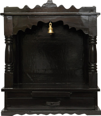 

Pavitra Ghar 15" x 7" x 17" Teakwood ( Saagwan ) Temple (Coffee Polish) Wooden Home Temple(Height: 38 cm)