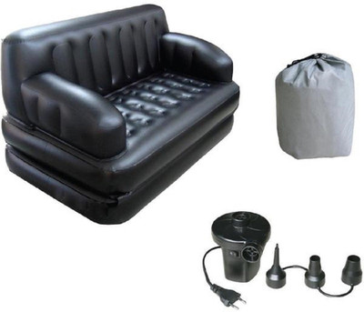 

ININDIA PU Leatherette 3 Seater Inflatable Sofa(Color - Bestway Black)