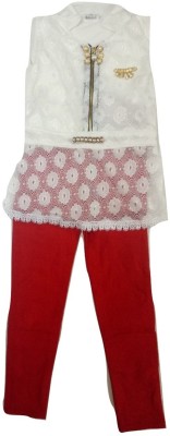 

Kid n Kids Girls Party(Festive) Top Capri(Red