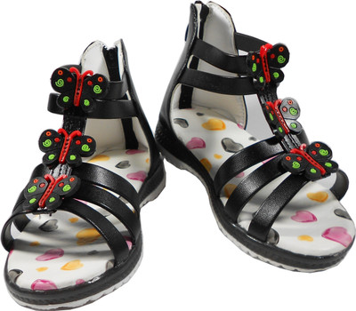 

WTdesign Girls Sling Back Strappy Sandals(Black