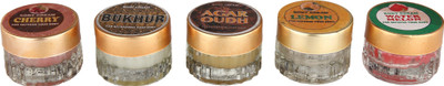

Shama Lemon, Cherry, Water Melon, Agar Oud, Bukhur Body Cream for Unisex - Pack of 5(200 g)