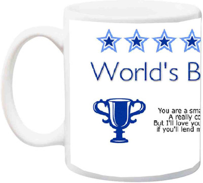 

ME&YOU Gift for Father/Daddy;World's Best Dad you Are A Smashing Dad Blue HD printed Ceramic Mug(325 ml), Multicolor