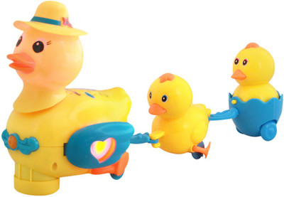 

DealBindaas Fun Duck Family Of Three Bump N Go Music Light(Multicolor)