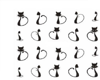 

Azzuro Manicure Water Transfer Nail Art Decals Stickers(black)