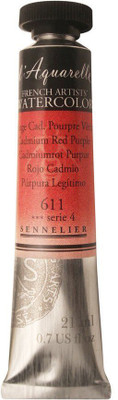 SENNELIER Sennelier l'Aquarelle French Artists' Watercolor 21 ML Cadmium Red Purple(Set of 1, Multicolor)