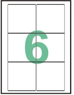 

Desmat A4 sheet 6label and sticker self-adhesive Paper Label(White)