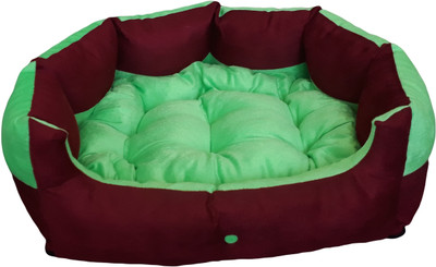 

petitude pet store RPB407 L Pet Bed(Green & Brown)