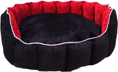 Poofy's Pet Island CKR3 L Pet Bed(Red, Black)