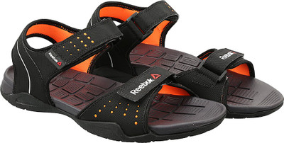 

REEBOK Men BLACK/ORANGE/MET SIL/GRY Sports Sandals