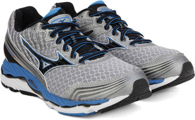 

Mizuno WAVE PARADOX 2 2E Running Shoes For Men(Black, Grey, Alloy / black / electric blue lemonade