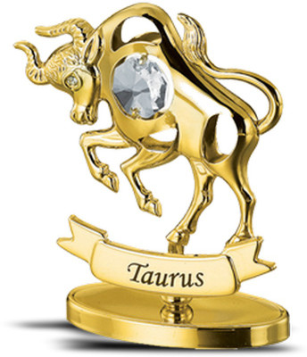 

Zodiac Power Taurus Sign Decorative Showpiece - 5 cm(Gold Plated, Gold)
