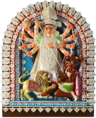 

Guru Kripa Maa Durga Show Piece Decorative Showpiece - 32 cm(Polyresin, Multicolor)