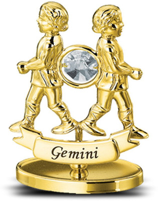 

Zodiac Power Gemini Sign Decorative Showpiece - 5 cm(Gold Plated, Gold)