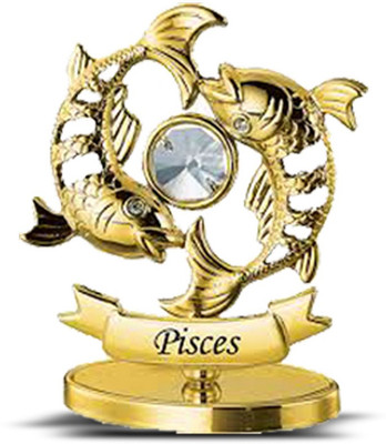 

Zodiac Power Pisces Sign Decorative Showpiece - 5 cm(Gold Plated, Gold)