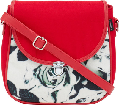 

HAQEEBA Women Casual White Canvas Sling Bag