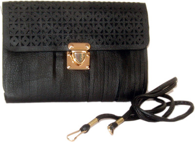 

Sky Marketings Girls Casual Black PU Sling Bag