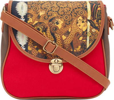

HAQEEBA Women Casual Multicolor Canvas Sling Bag