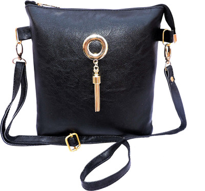 

Delano Girls Casual Black PU Sling Bag