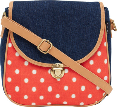 

HAQEEBA Women Casual Red Canvas Sling Bag