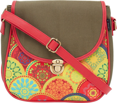 

HAQEEBA Women Casual Multicolor Canvas Sling Bag