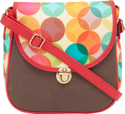 

HAQEEBA Women Casual Multicolor Canvas Sling Bag