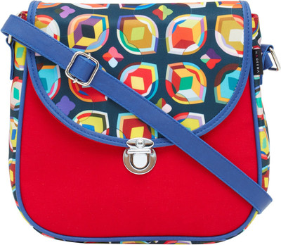 

HAQEEBA Women Casual Red Canvas Sling Bag