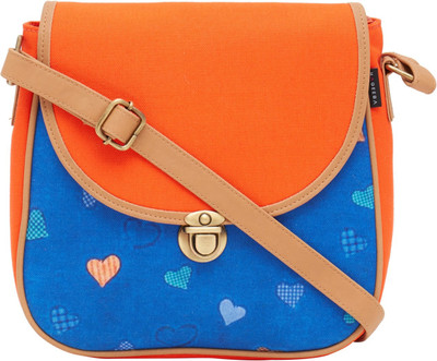 

HAQEEBA Women Casual Blue Canvas Sling Bag